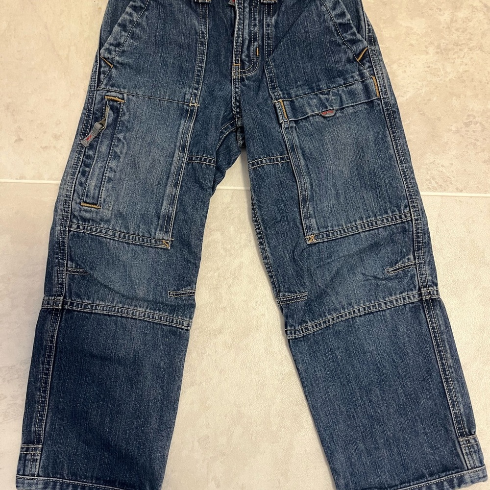 Vintage GAP - Dark Blue boys Denim Cargo Jeans - Picture 2 of 4